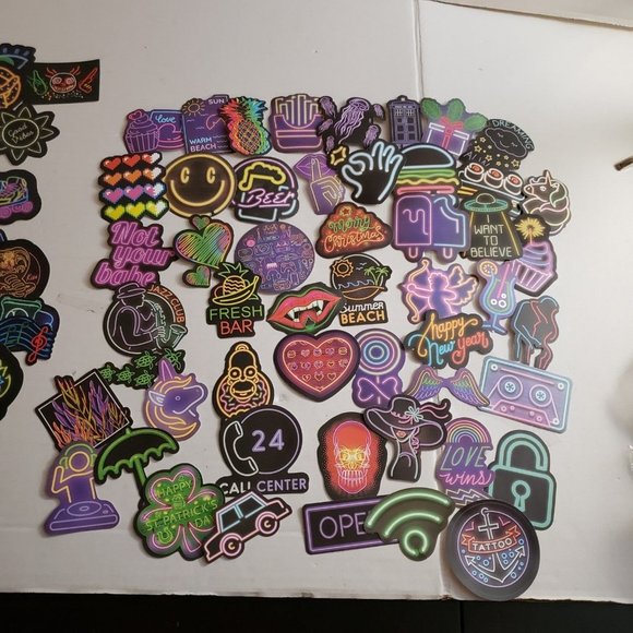 Neon sign style stickers 100 - Picture 3 of 11